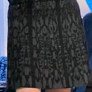 Spense knit skirt black with grey pattern Size S